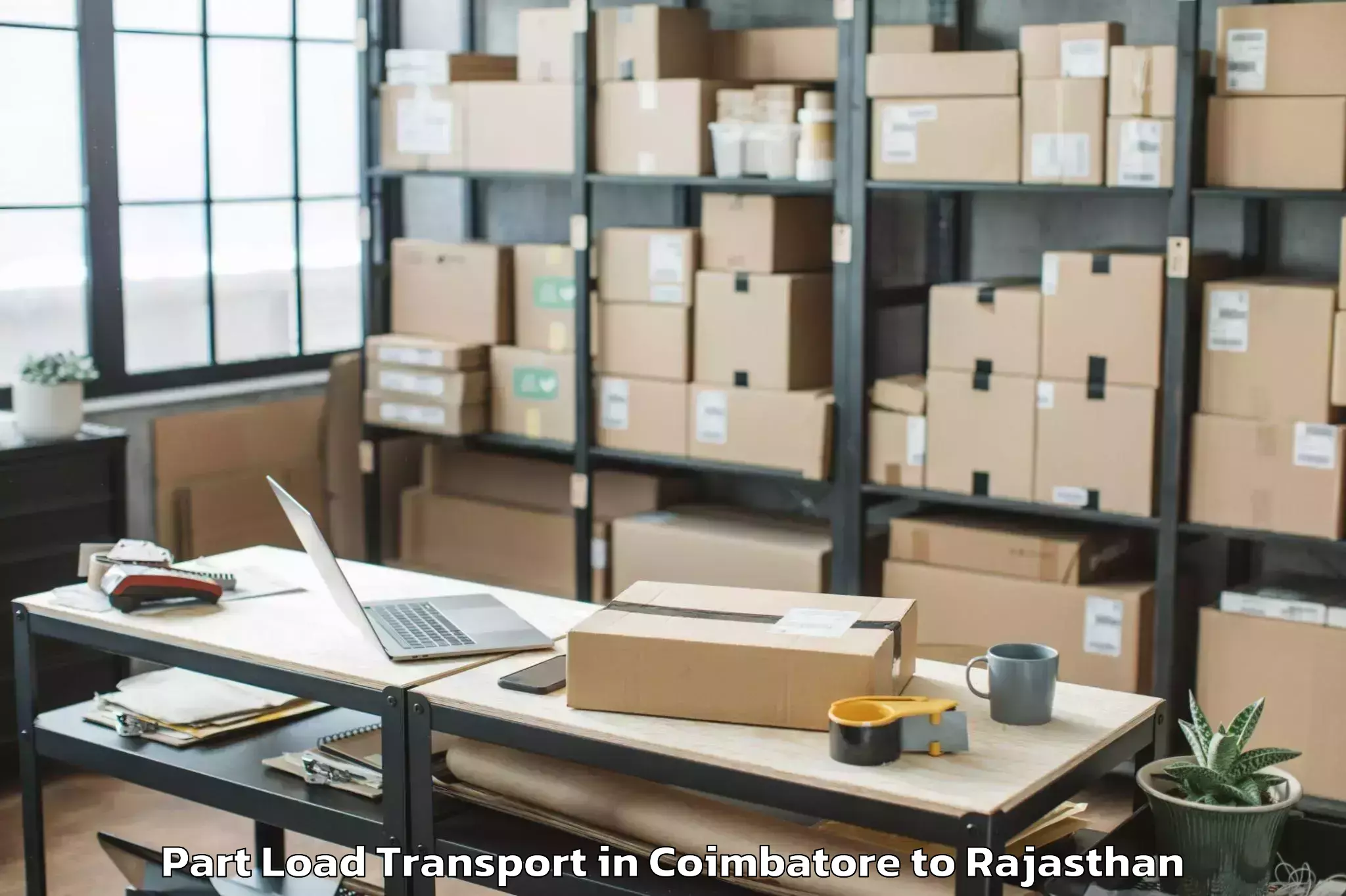 Book Coimbatore to Deeg Part Load Transport Online